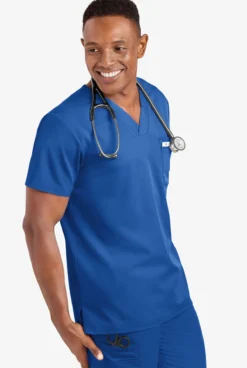 UA Advantage STRETCH Men's 4-Pocket V-Neck Scrub Top -Uniform Store AB799 092523 ROYAL 5 S