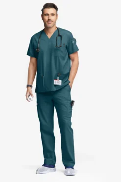 Butter-Soft Originals Men's 9-Pocket Straight Leg Cargo Scrub Pants -Uniform Store BSN1144 092623 CARIB 4