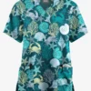 Butter-Soft Originals Beach Day Caribbean Blue Women's 2-Pocket Classic Fit V-Neck Printed Scrub Top