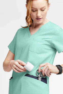 Butter-Soft Originals Women's 7-Pocket Rounded V-Neck Scrub Top -Uniform Store BSN1638C 092123 WAMNA 4 HV