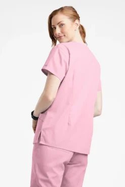 Butter-Soft Originals Women's 7-Pocket Curved V-Neck Scrub Top -Uniform Store BSN1638 102523 BLUSH 3