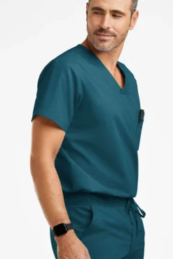 Butter-Soft Originals Men's 3-Pocket V-Neck Scrub Top -Uniform Store BSN1716 CARIB 4 HV