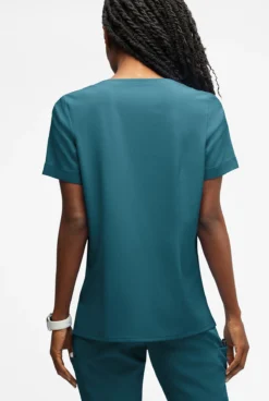 Easy STRETCH By Butter-Soft™ Women's Amber 4-Pocket Notch Neck Scrub Top 7 Easy STRETCH By Butter-Soft™ Women's Amber 4-Pocket Notch Neck Scrub Top -Uniform Store BU4234 CARIB 3