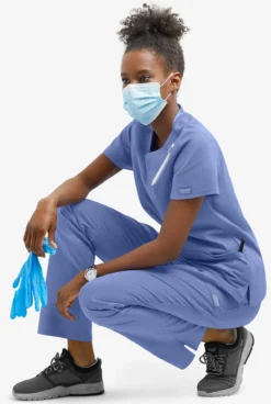 UA Exclusive Cherokee Workwear Professionals Active Women's 5-Pocket STRETCH Tapered Leg Scrub Pants - Petite -Uniform Store CK035 CEIL 5