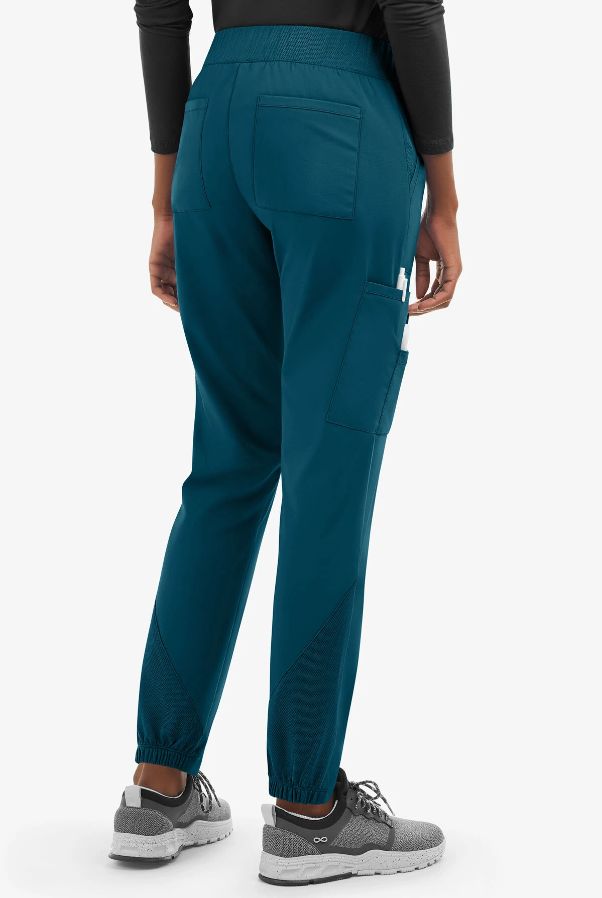 UA Exclusive Cherokee Workwear Professionals Active Women's 6-Pocket STRETCH Half Jogger Scrub Pants 3 UA Exclusive Cherokee Workwear Professionals Active Women's 6-Pocket STRETCH Half Jogger Scrub Pants - Image 3