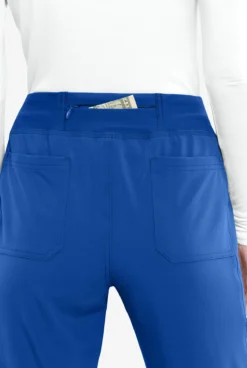 Cherokee Iflex Women's 7-Pocket STRETCH Knit Waistband Cargo Jogger Scrub Pants -Uniform Store CK1111 101723 ROYAL 6
