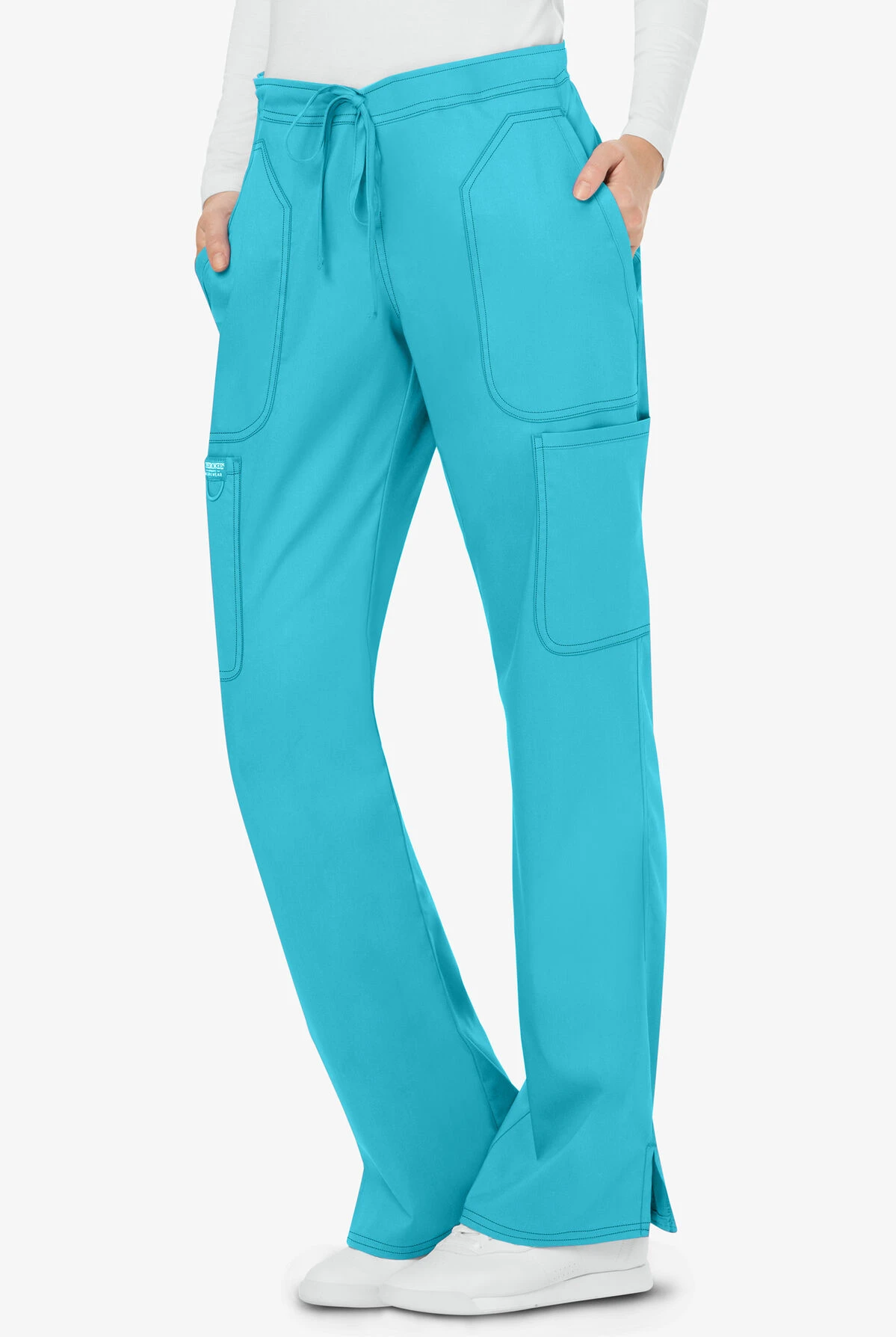 Cherokee Workwear Revolution Women's 5-Pocket STRETCH Drawstring Cargo Scrub Pants - Tall 1 Cherokee Workwear Revolution Women's 5-Pocket STRETCH Drawstring Cargo Scrub Pants - Tall