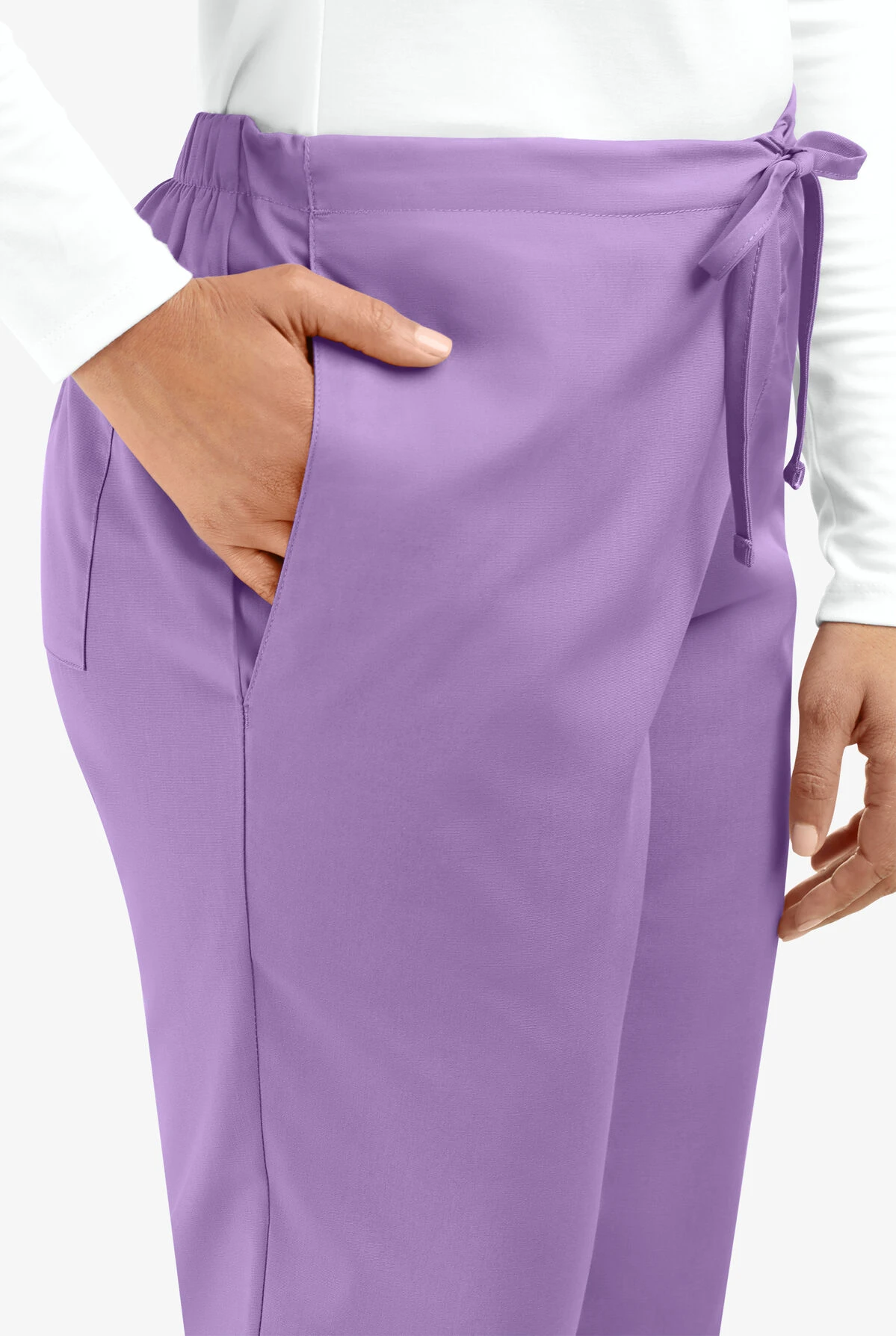 Cherokee Workwear Women's 3-Pocket Flare Leg Drawstring Scrub Pants 3 Cherokee Workwear Women's 3-Pocket Flare Leg Drawstring Scrub Pants - Image 3