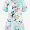 Cherokee UA Exclusive Tooniforms Disney's Girls Trip Women's 3-Pocket V-Neck Print Scrub Top