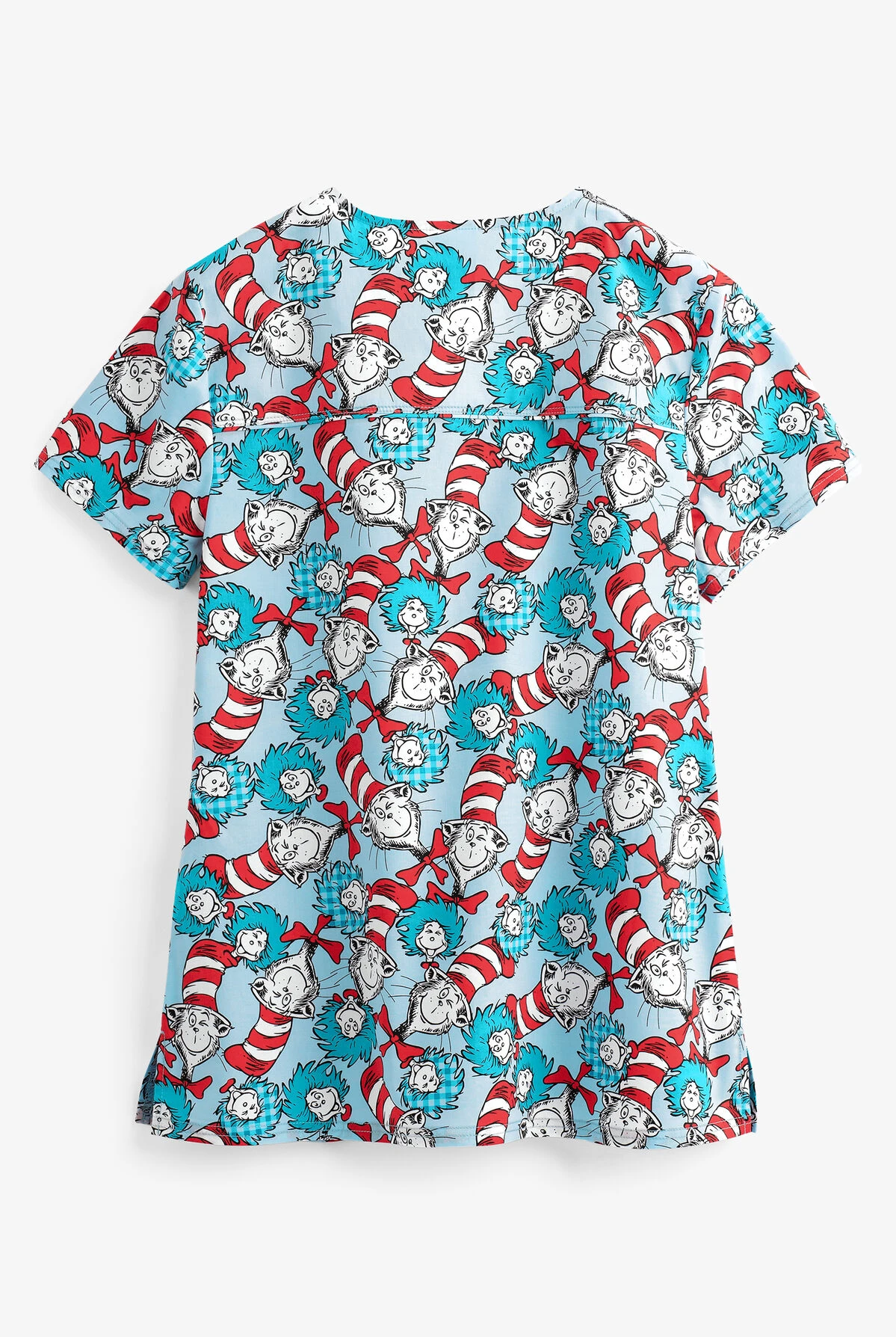 Cherokee Tooniforms Dr. Seuss Some Things Women's 2-Pocket V-Neck Print Scrub Top 2 Cherokee Tooniforms Dr. Seuss Some Things Women's 2-Pocket V-Neck Print Scrub Top - Image 2