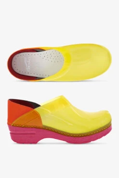 Dansko Professional Yellow Translucent Nursing Clogs