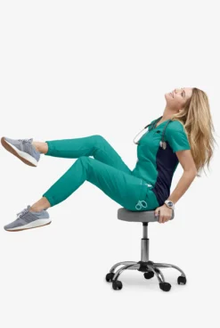 UA Flex2 Women's 7-Pocket Jogger Scrub Pants -Uniform Store F2475 TEAL 6