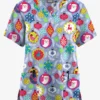 Butter-Soft Originals Jolly Baubles Ceil Women's 2-Pocket Classic Fit V-Neck Printed Scrub Top