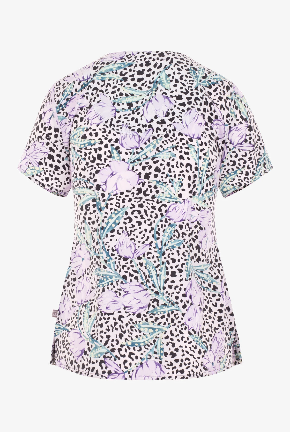 Healing Hands Wild Beauty Animal Women's 3-Pocket STRETCH V-Neck Print Scrub Top 2 Healing Hands Wild Beauty Animal Women's 3-Pocket STRETCH V-Neck Print Scrub Top - Image 2