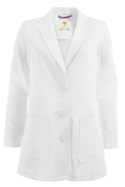 Healing Hands White Coat Minimalist Women's 32" 3-Pocket STRETCH Lab Coat
