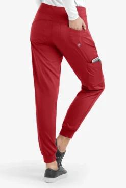 Healing Hands Purple Label Tara Women's 6-Pocket STRETCH Jogger Cargo Scrub Pants -Uniform Store HE9233 RED 4