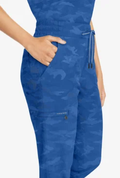 Healing Hands Purple Label Tate Camo Women's 5-Pocket STRETCH Jogger Scrub Pants -Uniform Store HE9350 092523 ROYAL 3 HV