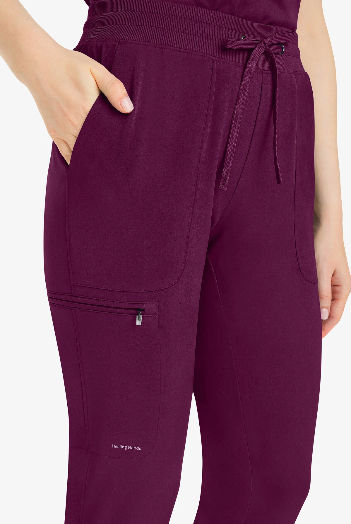HH Works By Healing Hands Raine Women's 5-Pocket STRETCH Drawstring Pant - Petite 2 HH Works By Healing Hands Raine Women's 5-Pocket STRETCH Drawstring Pant - Petite - Image 2