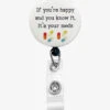 Hiddles If You're Happy And You Know It Retractable ID Badge Holder