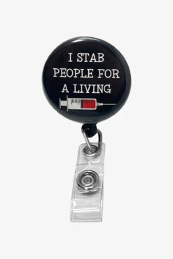 Hiddles Syringe Retractable ID Badge Holder