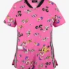Heartsoul Shaped Flowering Fields Women's 3-Pocket STRETCH V-Neck Print Scrub Top