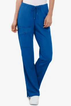 Jockey Women's 4-Pocket STRETCH Back Elastic Drawstring Cargo Scrub Pants - Tall