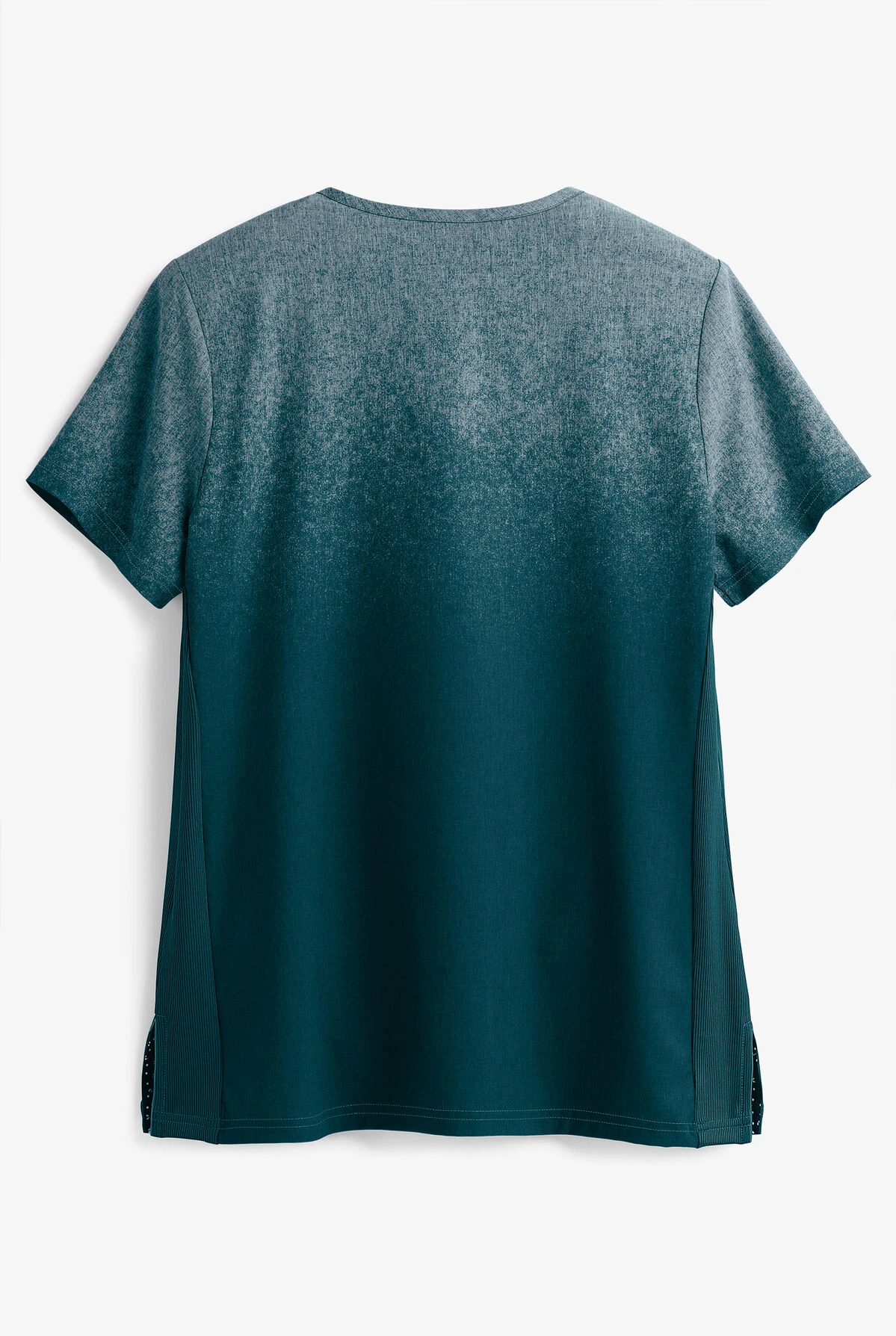 Koi Basics Caribbean Heather Ombre Cali Women's 2-Pocket V-Neck Print Scrub Top 2 Koi Basics Caribbean Heather Ombre Cali Women's 2-Pocket V-Neck Print Scrub Top - Image 2