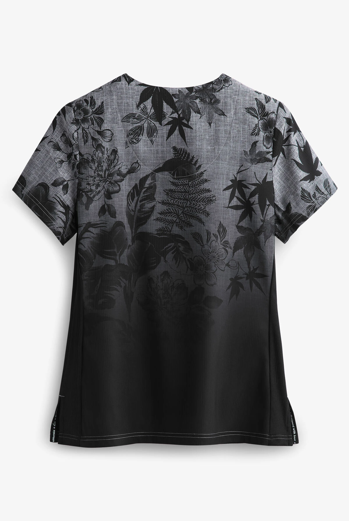 Koi Lite™ Eastern Dreams Platinum Ombre Women's 2-Pocket V-Neck Print Scrub Top 2 Koi Lite™ Eastern Dreams Platinum Ombre Women's 2-Pocket V-Neck Print Scrub Top - Image 2