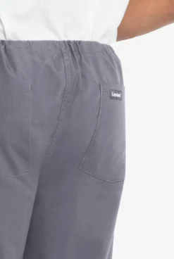 Landau Unisex 1-Pocket Drawstring Scrub Pants - Short -Uniform Store L7602 STEEL 3