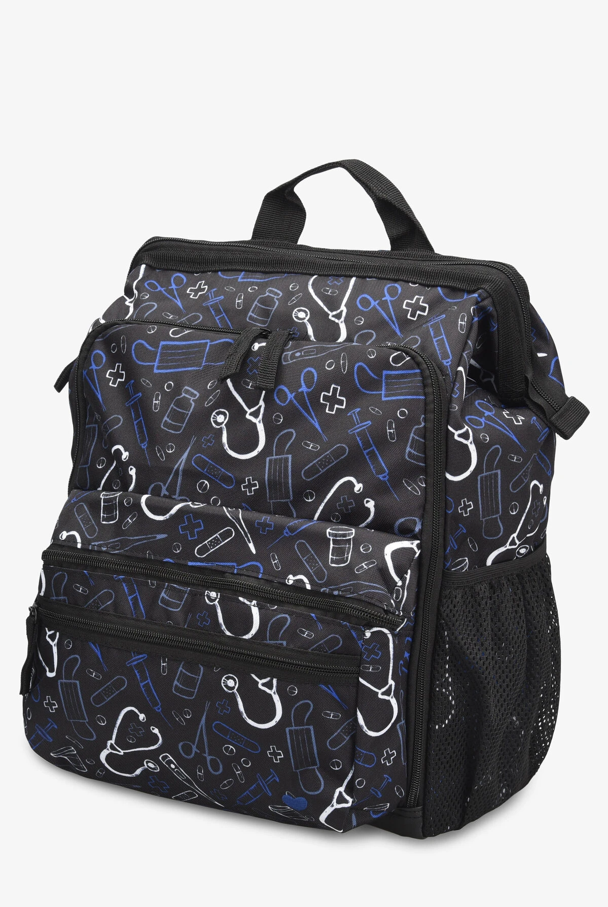 Nurse Mates Black Medical Pattern Women's Nursing Backpack 1 Nurse Mates Black Medical Pattern Women's Nursing Backpack