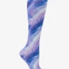 Nurse Mates Blue Gemstone Marble 360 Women's 12-14 MmHg Light Compression Socks