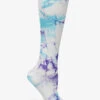 Nurse Mates Lilac/Aqua Tie Dye Women's 12-14 MmHg Light Compression Socks