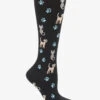 Nurse Mates Pets 'n Paws Women's 12-14 MmHg Wide Light Compression Socks