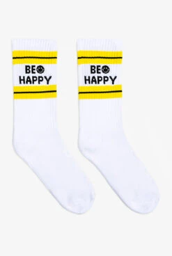 Living Royal Be Happy Unisex Classic Crew Socks -Uniform Store LRBEHAPP 101623 3