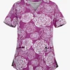 Maevn Florever Yours Women's 3-Pocket V-Neck Print Scrub Top