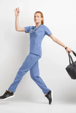 MOVEMENT By Butter-Soft Rigel Women's 9-Pocket Interior Drawstring STRETCH Scrub Pants -Uniform Store MBS243 CEIL 4