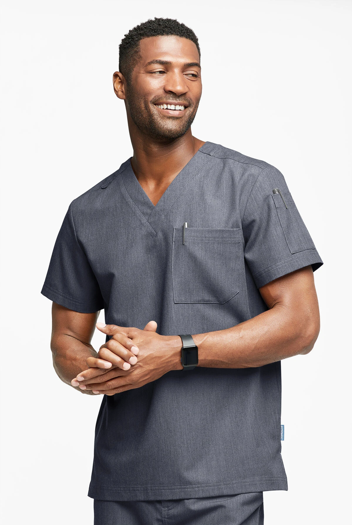 MOVEMENT By Butter-Soft Mars Men's 3-Pocket V-Neck Scrub Top 2 MOVEMENT By Butter-Soft Mars Men's 3-Pocket V-Neck Scrub Top - Image 2
