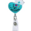 Outside The Box I Heart My Patients Acrylic Swivel ID Badge Reel