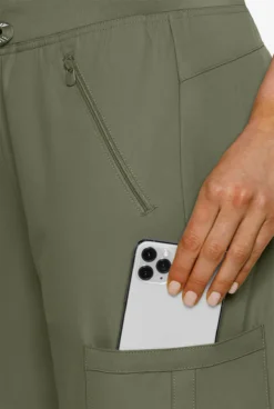 Med Couture Insight Women's 4-Pocket Zipper Cargo Pocket Scrub Pants -Uniform Store P2702 110323 OLIVE 3 HV