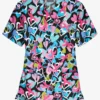 Butter-Soft Unwrap The Love Women's 3-Pocket V-Neck Print Scrub Top