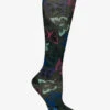 Prestige Butterflies Grey Women's 15-20 MmHg Moderate Compression Socks