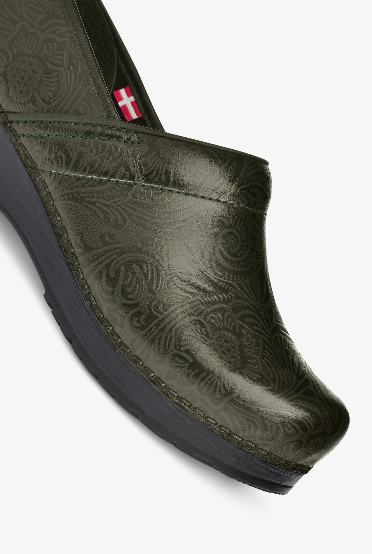 Sanita Women's Professional Rossie Tooled Leather Nursing Clogs 2 Sanita Women's Professional Rossie Tooled Leather Nursing Clogs - Image 2