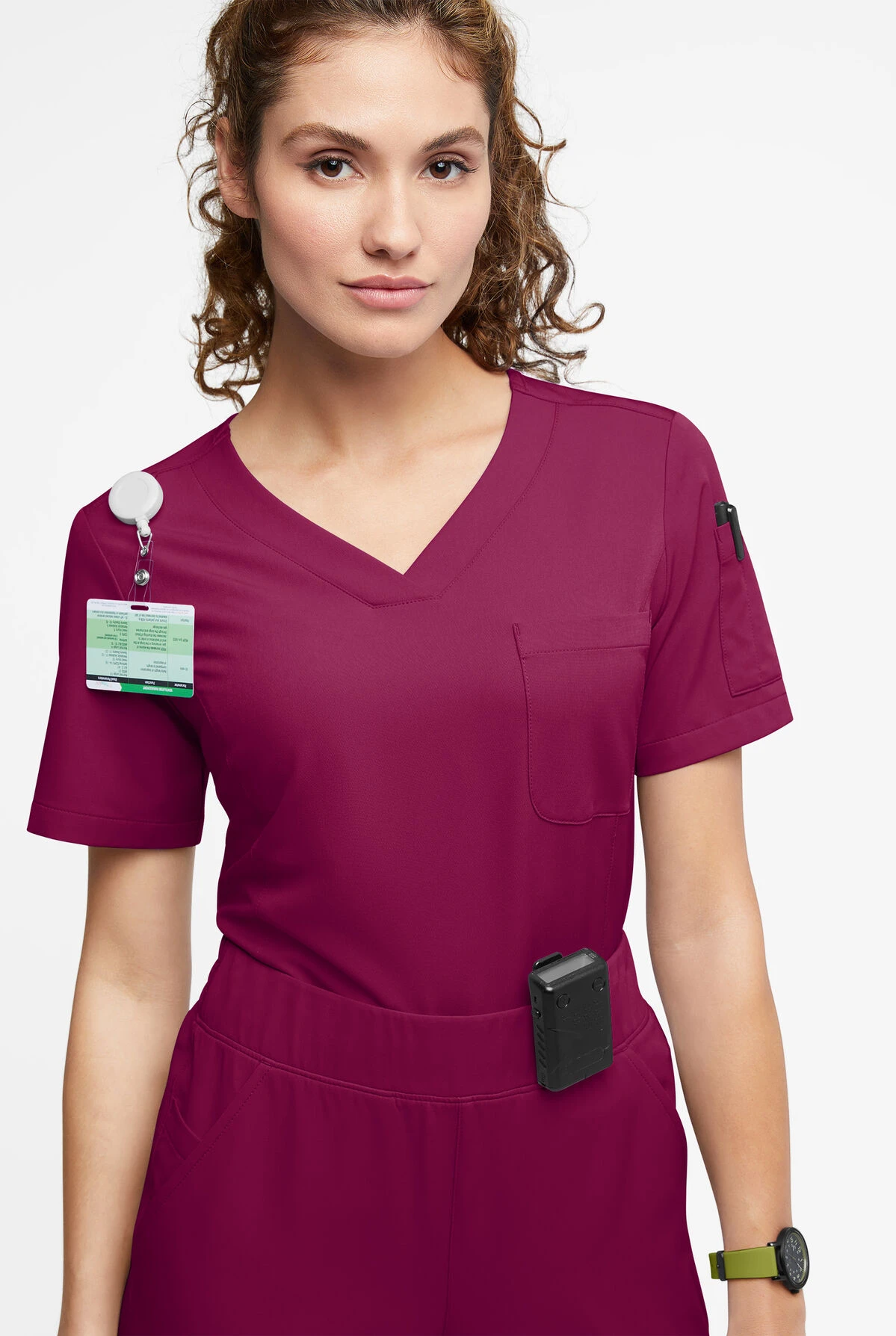 ReSurge Diamond Women's 3-Pocket V-Neck Tuck In / Wear Out Scrub Top 3 ReSurge Diamond Women's 3-Pocket V-Neck Tuck In / Wear Out Scrub Top - Image 3