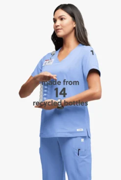 ReSurge Ruby Women's 5-Pocket Curved V-Neck Top -Uniform Store RE5517 092023 CEIL 5