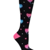 Think Medical Stethoscopes And Hearts Women's 10-14 MmHg Wide Light Compression Socks