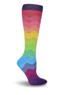 Think Medical Rainbow Fashion Women's 10-14 MmHg Light Compression Socks