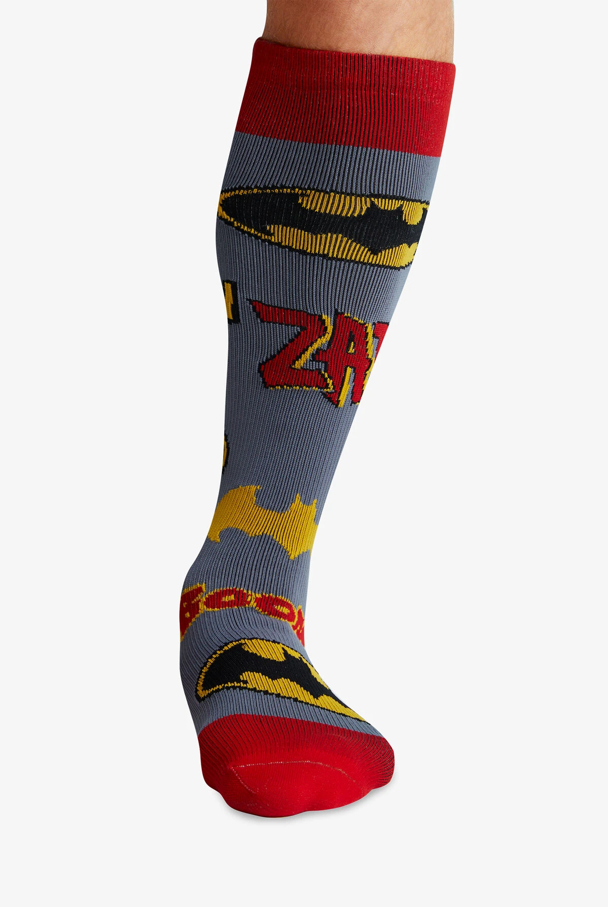 Cherokee Tooniforms Batman Mania Men's 8-12 MmHg Light Compression Socks 1 Cherokee Tooniforms Batman Mania Men's 8-12 MmHg Light Compression Socks