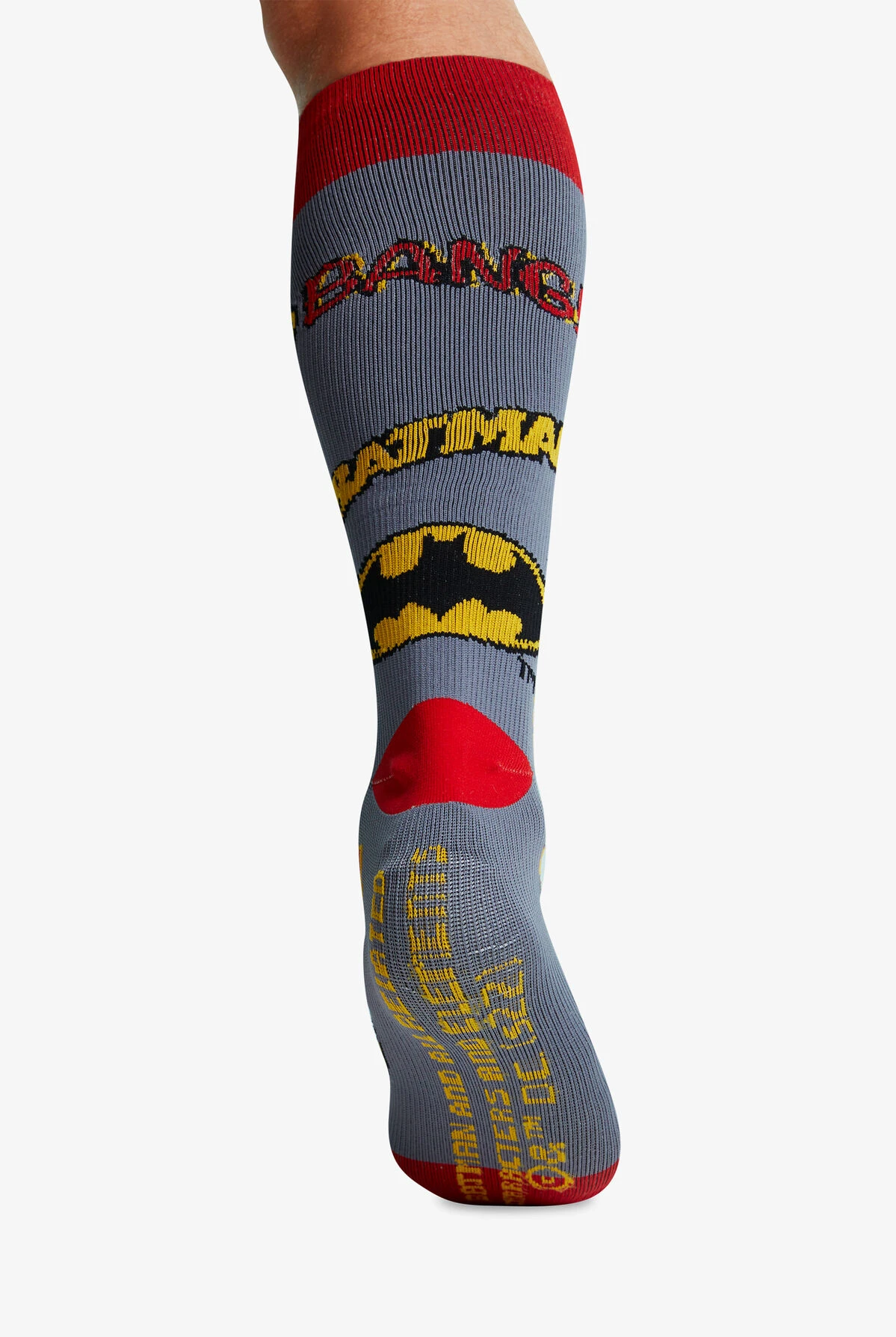Cherokee Tooniforms Batman Mania Men's 8-12 MmHg Light Compression Socks 2 Cherokee Tooniforms Batman Mania Men's 8-12 MmHg Light Compression Socks - Image 2