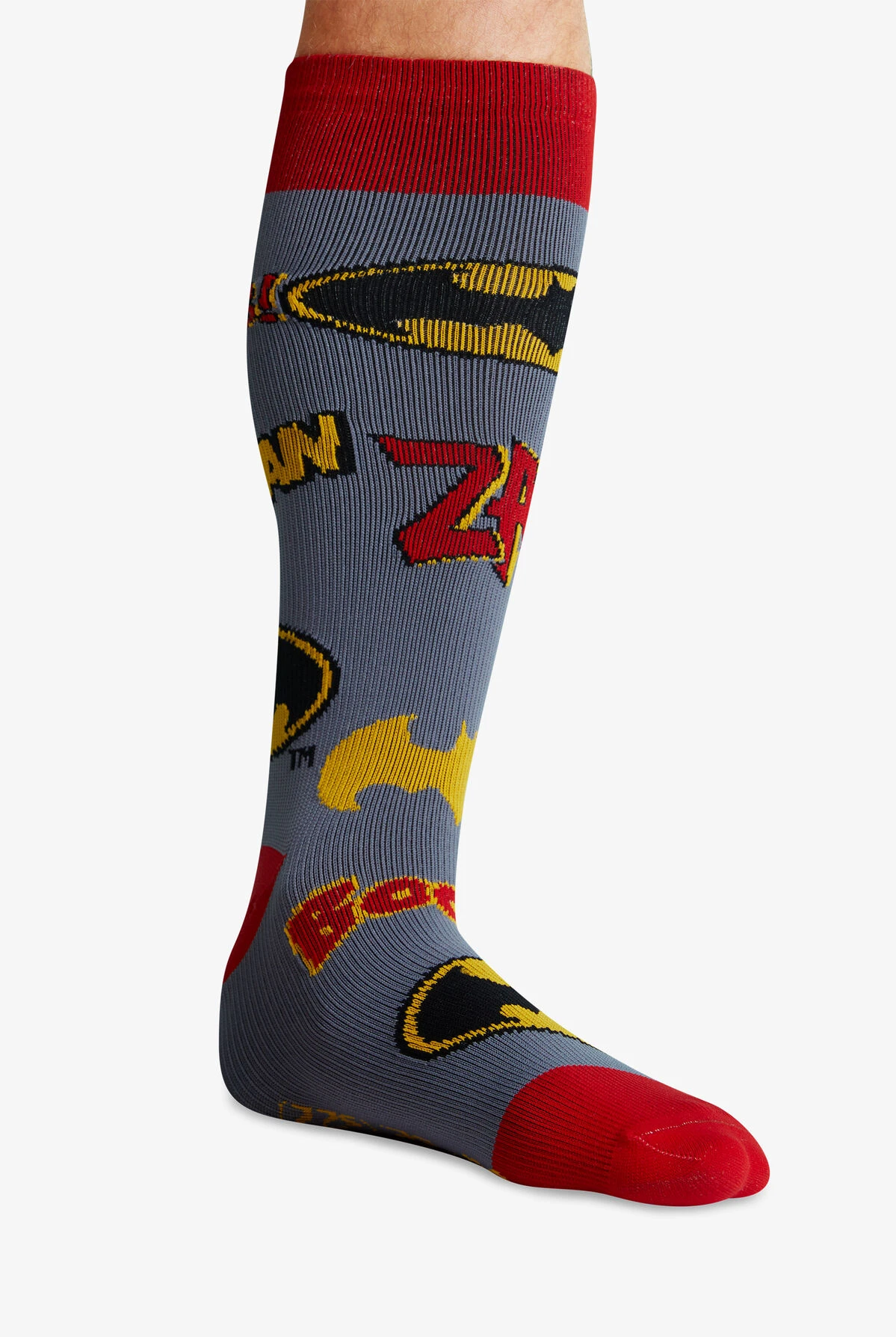 Cherokee Tooniforms Batman Mania Men's 8-12 MmHg Light Compression Socks 3 Cherokee Tooniforms Batman Mania Men's 8-12 MmHg Light Compression Socks - Image 3