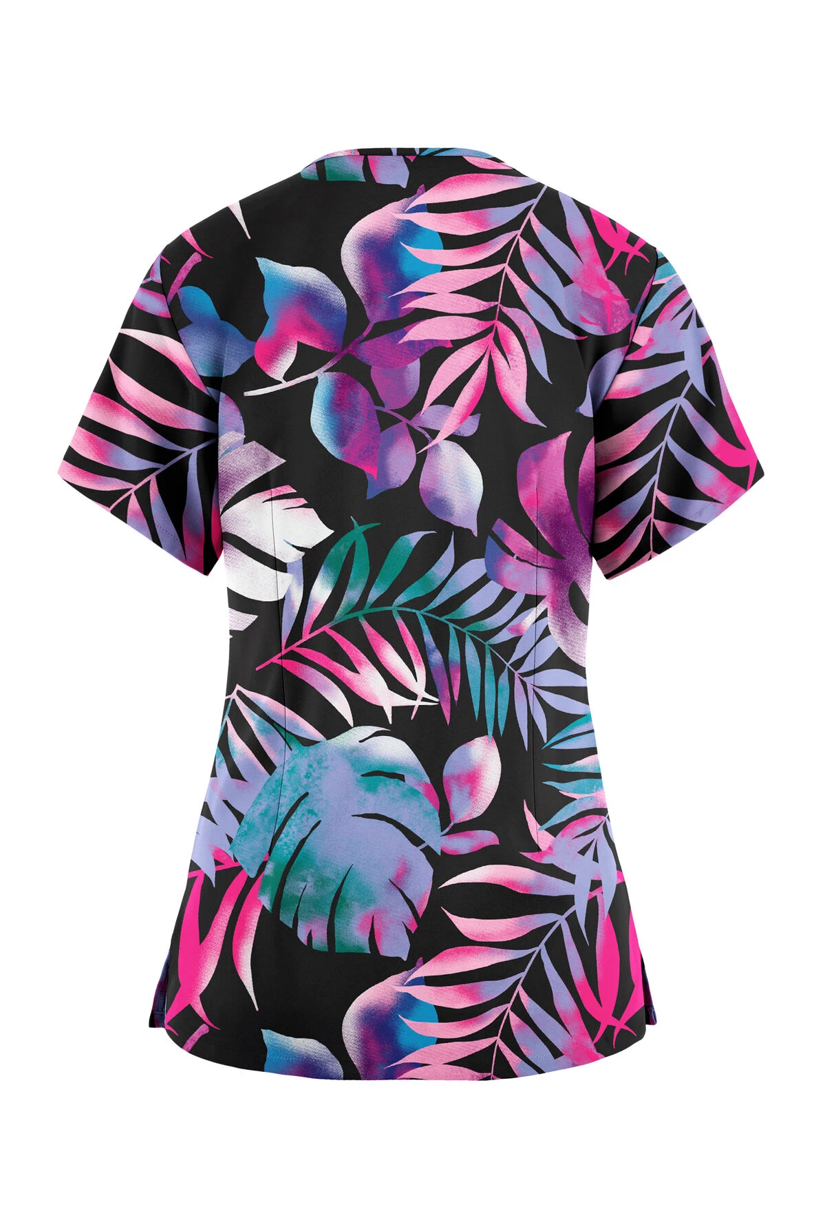 Butter-Soft Originals Aloha Breeze Women's 3-Pocket Criss Cross Printed Scrub Top 2 Butter-Soft Originals Aloha Breeze Women's 3-Pocket Criss Cross Printed Scrub Top - Image 2